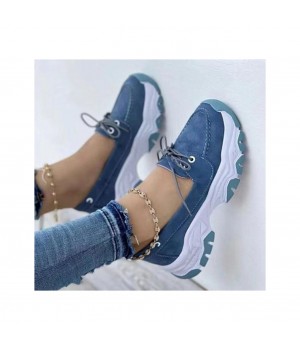 2024 New style Casual Sneakers Ladies Thick-soled White Fitness Walking Shoes