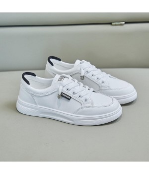 Women's Fashion Sneakers Casual White Tennis Walking Shoes Thick Bottom Canvas Daily Wear Shoes Women Walking Style Shoes