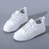 White flat shoes women walking style fashion casual sneakers for women